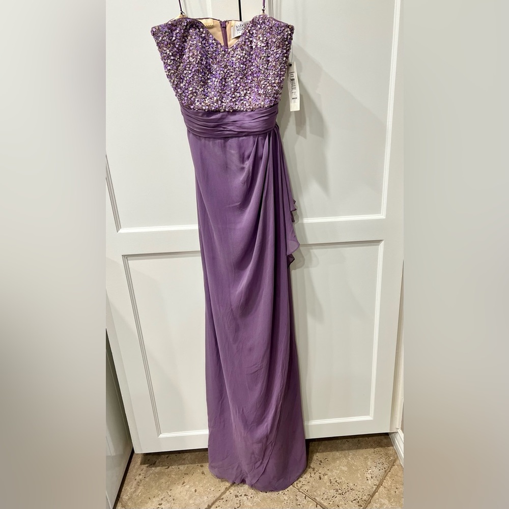 Badgley Mischka Strapless Formal Gown